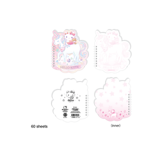 DIECUT SPIRAL NOTEBOOK UNICORN KT
