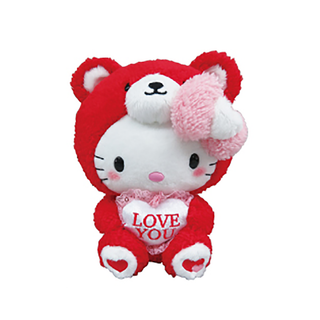 8 IN PLUSH RED BEAR VALENTINE KT