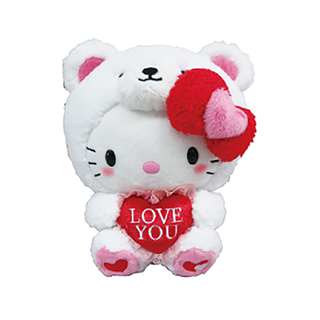 8 IN PLUSH WHITE BEAR VALENTINE KT