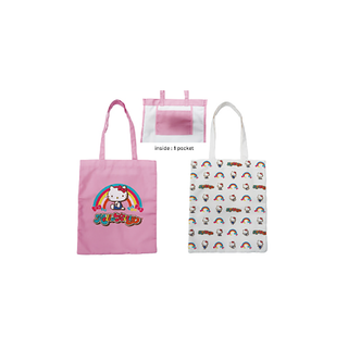 TOTE BAG AST RETRO RAINBOW KT