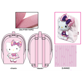 PETITE BACKPACK GIRLY RIBBON