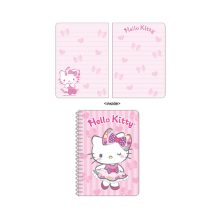 MINI SPIRAL NOTEBOOK GIRLY RIBBON