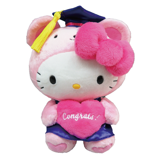 10 IN PLUSH PINK BEAR GRADUATION KT