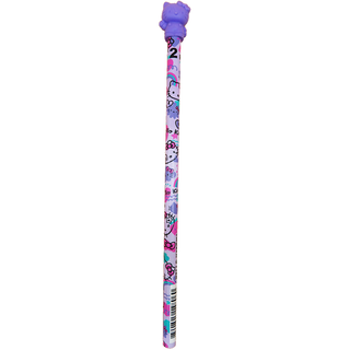 PENCIL W/ERASER COLORFUL GRAFFITI KT