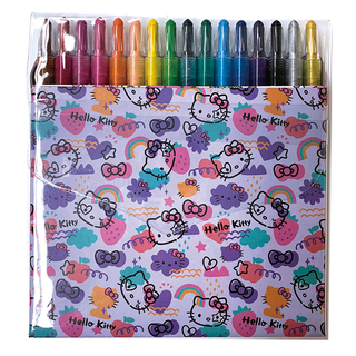 16C TWIST UP CRAYON COLORFUL GRAFFITI KT