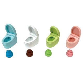 TOILET & POOP ERASER AST FUNNY STATIONERY