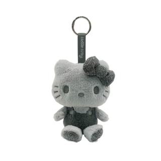 MASCOT W/CARABINER GRAY GLITTER RIBBON KT