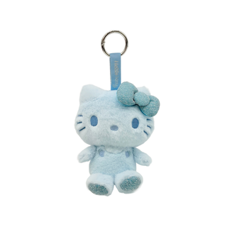 MASCOT W/CARABINER BLUE GLITTER RIBBON KT