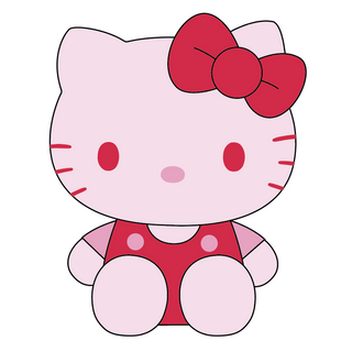 8 IN PLUSH KT PINK X RED MX