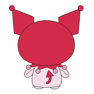 8 IN PLUSH KU PINK X RED MX